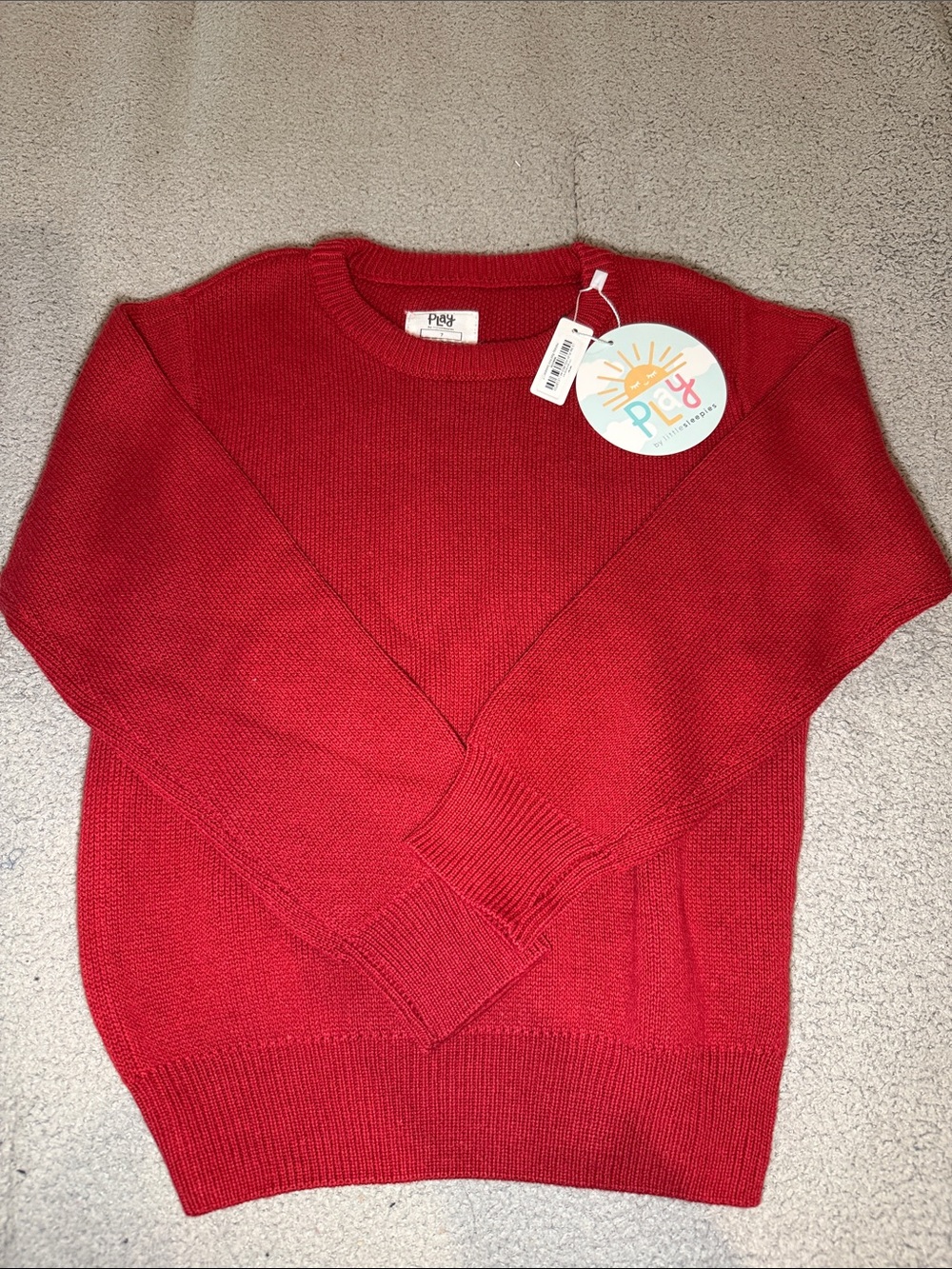 Red Crewneck Sweater - Little Sleepies Kids Play Line